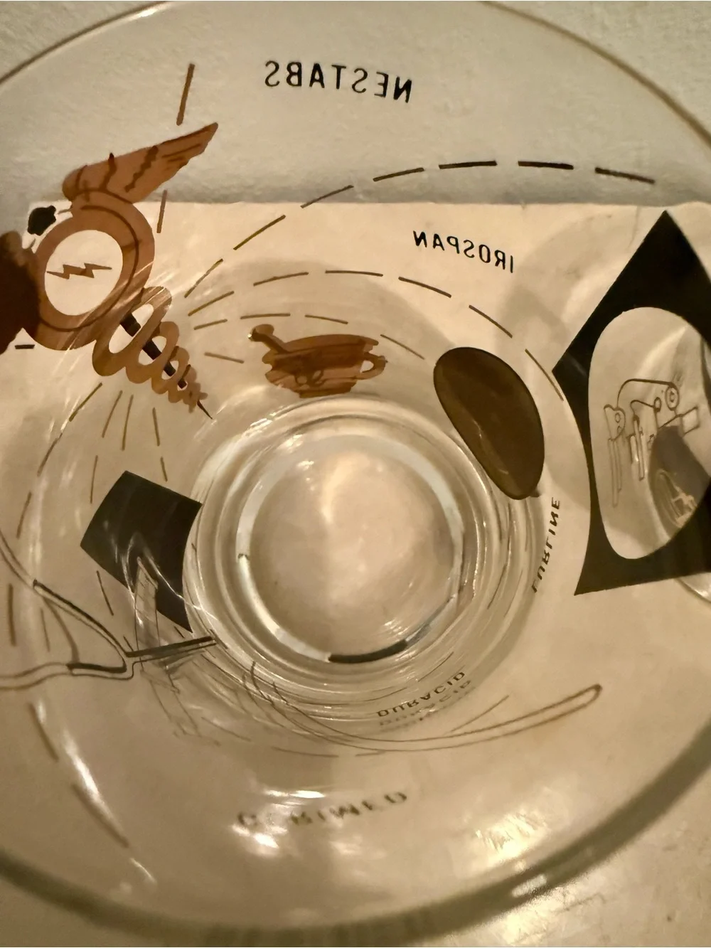2 MCM Medical/Pharmacist Theme Rocks 16oz Glasses w/22k gold and black.